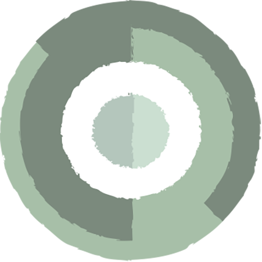 logo Jeanne de Bie cirkel groen wit balans haptonomie en haptotherapie praktijk Eindhoven